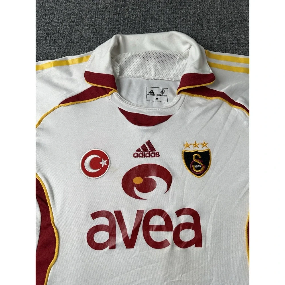 Mens Soccer Adidas Galatasaray Away ClimaCool White Red Jersey 2006, Size M